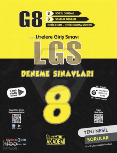 Lise Giriş Sınavları İçin - G8 Deneme Sınavları (Sözel - Sayısal)