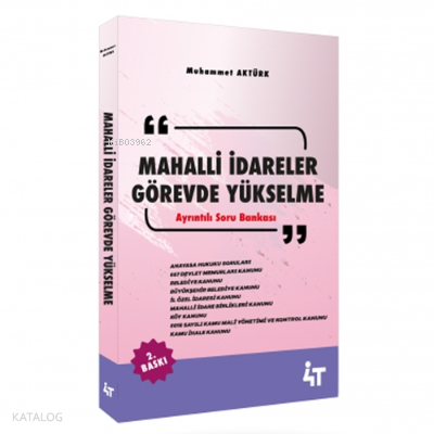 Mahalli İdareler Görevde Yükselme Ayrıntılı Soru Bankası