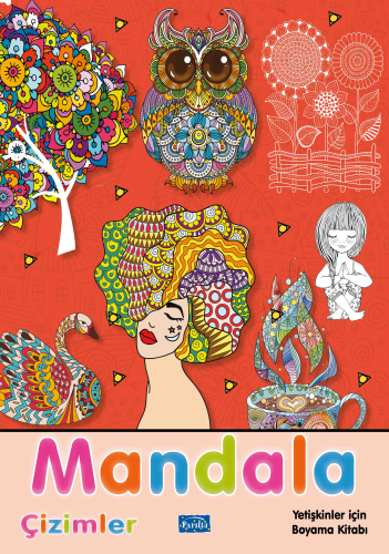 Mandala - Çizimler;Yetişkinler İçin Boyama Kitabı | benlikitap.com