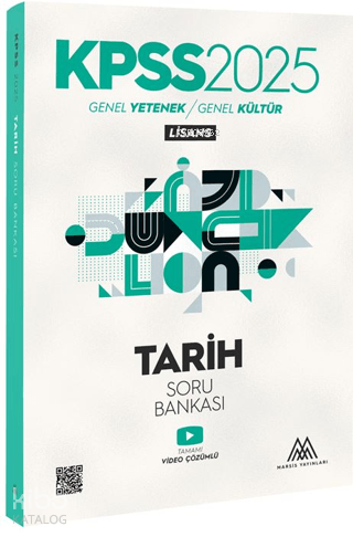 Marsis Yayınları 2025 KPSS Tarih Soru Bankası Video Çözümlü | benlikit