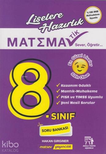 Matsev Yayınları 8. Sınıf LGS Matematik Soru Bankası Matsev | benlikit