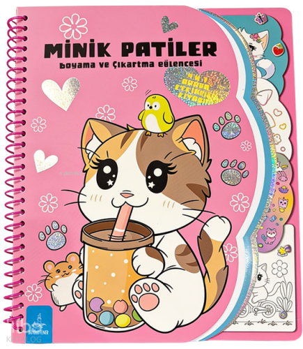 Minik Patiler Boyama ve Çıkartma Eğlencesi (Spiralli) | benlikitap.com
