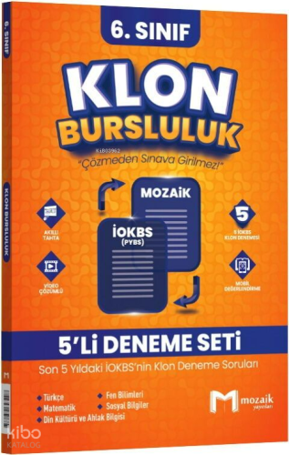 Mozaik Yayınları 6. Sınıf Klon 5 li Deneme Seti | benlikitap.com