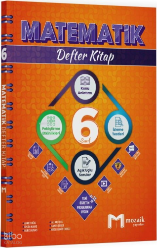 Mozaik Yayınları 6. Sınıf Matematik Defter Kitap | benlikitap.com