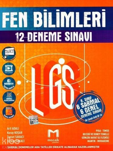 Mozaik Yayınları 8. Sınıf LGS Fen Bilimleri 12 Deneme Sınavı Mozaik 