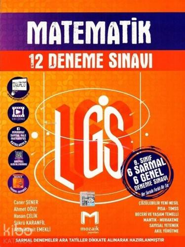 Mozaik Yayınları 8. Sınıf LGS Matematik 12 Deneme Sınavı Mozaik 