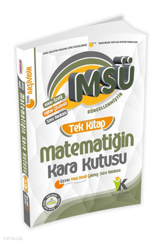 MSÜ Matematiğin Kara Kutusu Tek Kitap Konu Özetli Dijital Çözümlü Çıkmış Soru Bankası