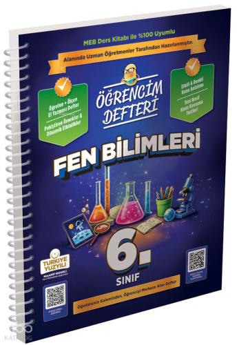 Murat Yayınları 6.Sınıf Fen Bilimleri Öğrencim Defteri | benlikitap.co