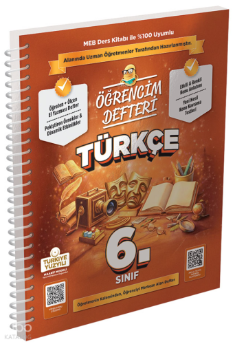 Murat Yayınları 6.Sınıf Türkçe Öğrencim Defteri | benlikitap.com