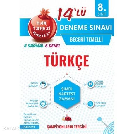 Nartest Yayınları 8. Sınıf Türkçe 14 lü Nar Tanesi Beceri Temelli Dene