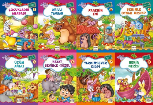 Neşeli Orman Hikayeleri Seti (8 Kitaplık Değerler Eğitimi Dizisi) | be