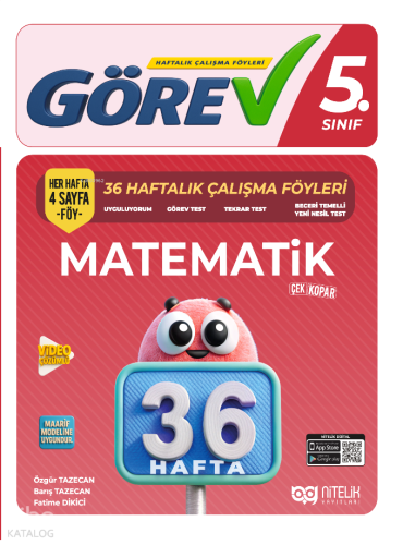 Nitelik 5. Sınıf Görev Matematik (36 Hafta) Çalışma Föyleri | benlikit