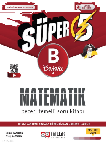 Nitelik 5. Sınıf Matematik (B) Beceri Temelli Soru Kitabı | benlikitap