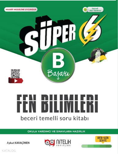 Nitelik Yayınları 6. Sınıf Süper Fen Bilimleri Beceri Temelli Soru Kitabı (B)