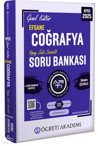 Öğreti Akademi 2025 KPSS Genel Kültür Efsane Coğrafya Tamamı Çözümlü Soru Bankası