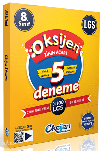 Oksijen Yayınları 8. Sınıf LGS Tüm Dersler Oksijen 3+2 Deneme | benlik