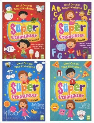 Okul Öncesi Zeka Etkinleri Süper Etkinler 4 Kitap Set | benlikitap.com