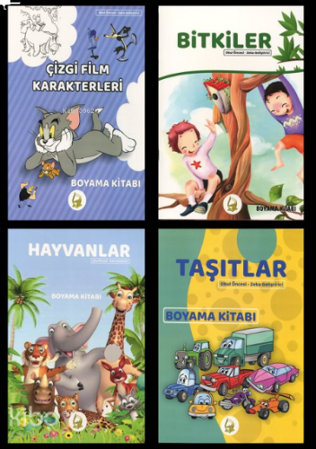Okul Öncesi Zeka Geliştirici Boyama Seti (4 Kitap) | benlikitap.com