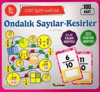 Ondalık Sayılar-Kesirler / Dört İşlem Kartlar 9+ Yaş | benlikitap.com