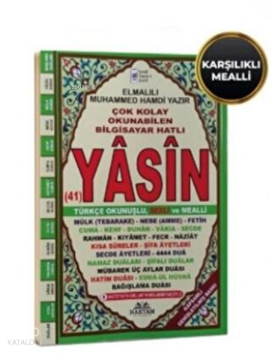 Ortaboy Fihristli Karşılıklı Mealli Yasin-i Şerif H-67 | benlikitap.co