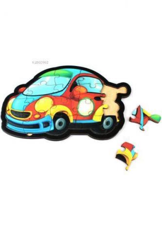 Otomobil Puzzle - Ahşap