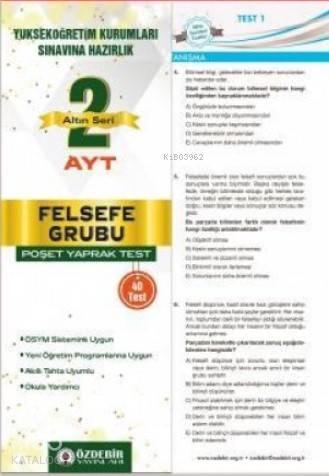 Özdebir AYT Felsefe Gr. Gis Yaprak Test | benlikitap.com