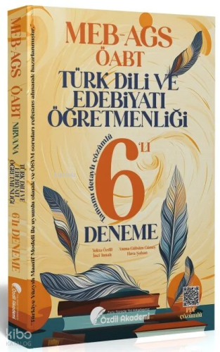 Özdil Akademi ÖABT MEB-AGS Türk Dili ve Edebiyatı 6 Deneme Çözümlü | b