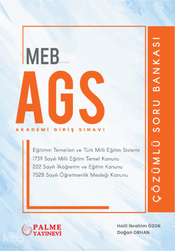 Palme Yayınevi MEB AGS Eğitim Temelleri ve Türk Milli Eğitim Sistemi ve Mevzuat Soru Bankası