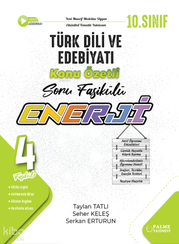 Palme Yayınları 10. Sınıf Türk Dili ve Edebiyatı Enerji Konu Özetli Soru Fasikülleri (4 Fasikül)