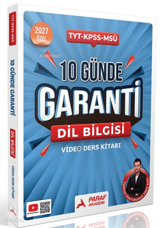 Paraf Akademi 10 Günde Garanti Dil Bilgisi Video Ders Kitabı