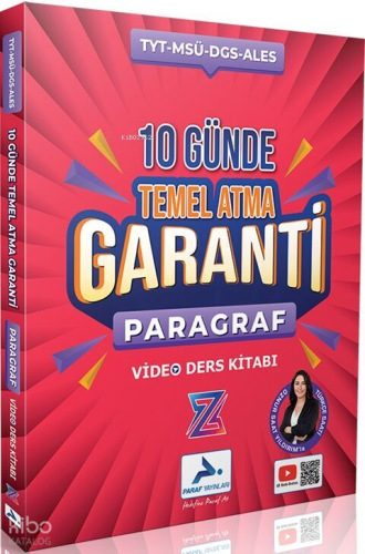 Paraf Yayınları TYT Paragraf Z Takımı 10 Günde Temel Atma Garanti Vide