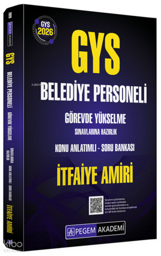 Pegem Akademi 2026 GYS Belediye Personeli Görevde Yükselme Sınavlarına