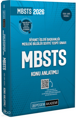 Pegem Akademi 2026 GYS Diyanet İşleri Başkanlığı Mesleki Bilgiler Seviye Tespit Sınavı MBSTS Konu Anlatımlı