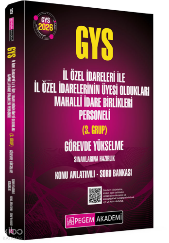 Pegem Akademi 2026 GYS İl Özel İdareleri ile İl Özel İdarelerinin Üyes