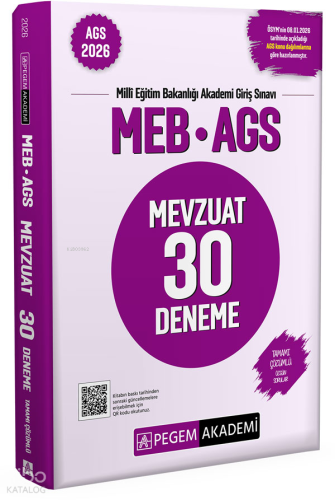 Pegem Akademi 2026 MEB AGS Mevzuat 30 Deneme Tamamı Çözümlü | benlikit