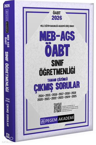Pegem Akademi 2026 MEB AGS ÖABT Sınıf Öğretmenliği Tamamı Çözümlü Çıkm