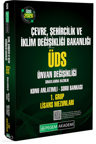 Pegem Akademi 2026 ÜDS Çevre Şehircilik ve İklim Değişikliği Bakanlığı ÜDS Ünvan Değişikliği Sınavlarına Hazırlık Konu Anlatımlı Soru Bankası 1. Grup