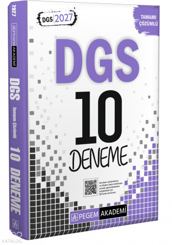 Pegem Akademi 2027 DGS Tamamı Çözümlü 10 Deneme | benlikitap.com