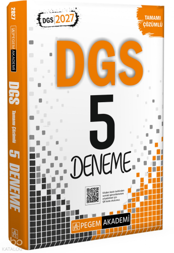 Pegem Akademi 2027 DGS Tamamı Çözümlü 5 Deneme | benlikitap.com