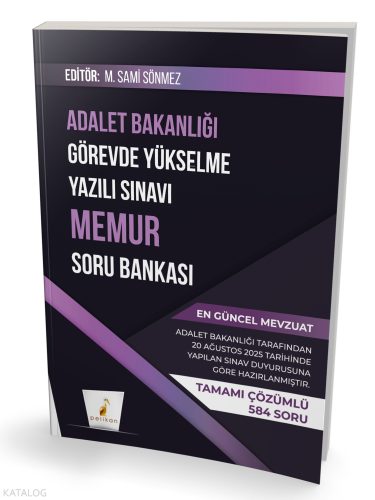 Pelikan GYS Adalet Bakanlığı Görevde Yükselme Yazılı Sınavı Memur Soru
