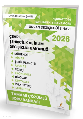 Pelikan Yayınevi 2026 Çevre Şehircilik ve İklim Değişikliği Bakanlığı 