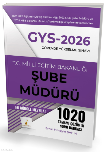 Pelikan Yayınevi GYS 2026 Görevde Yükselme Sınavı T.C. Milli Eğitim Ba