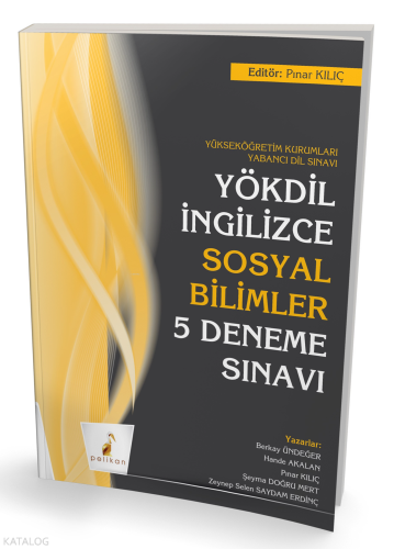 Pelikan Yayınevi YÖKDİL İngilizce Sosyal Bilimler 5 Deneme Sınavı | be