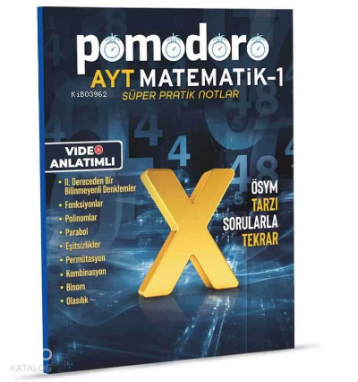 Pomodoro AYT Matematik-1 Konu Soru Süper Pratik Notlar