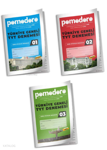 Pomodoro TYT Türkiye Geneli 3'lü Deneme Paketi | benlikitap.com