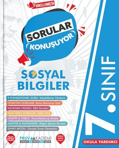 Pruva Akademi 7. Sınıf Sosyal Bilgiler Sorular Konuşuyor Soru Bankası 