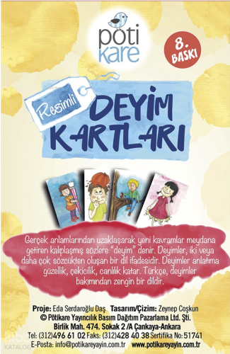 Resimli Deyim Kartları; Eğitici kartlar Serisi 1 | benlikitap.com