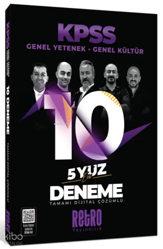Retro 2026 KPSS Genel Yetenek Genel Kültür 5Yüz 10 Deneme Çözümlü | be