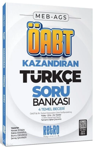 Retro ÖABT MEB-AGS Türkçe Öğretmenliği 4 Temel Beceri Kazandıran Soru Bankası Çözümlü