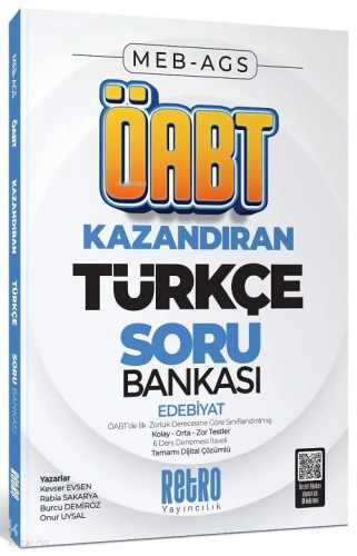 Retro ÖABT MEB-AGS Türkçe Öğretmenliği Edebiyat Kazandıran Soru Bankası Çözümlü